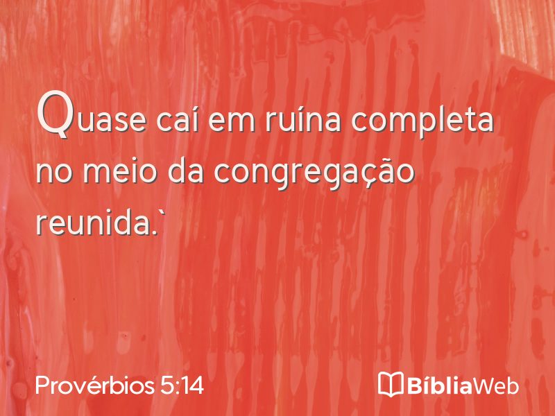 Provérbios 5:14 em imagem para compartilhar
