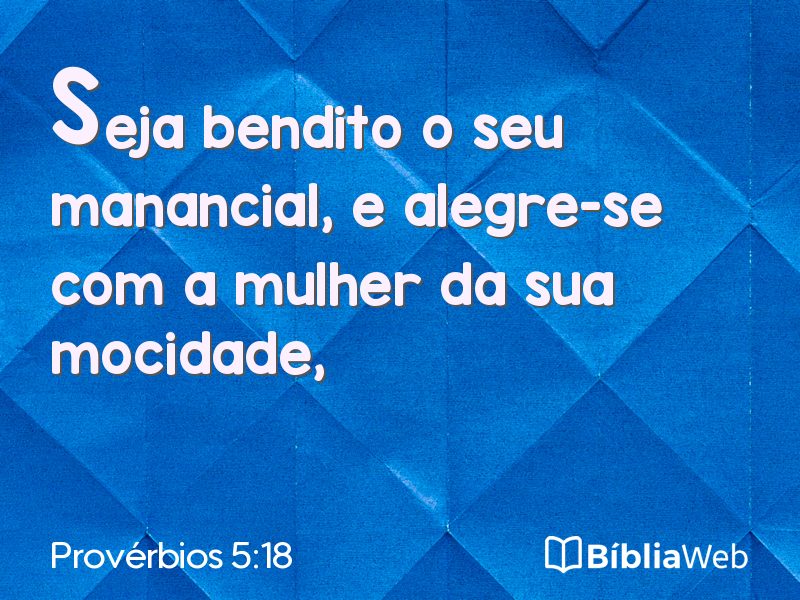 Provérbios 5:18 em imagem para compartilhar