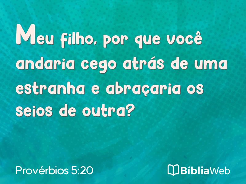 Provérbios 5:20 em imagem para compartilhar