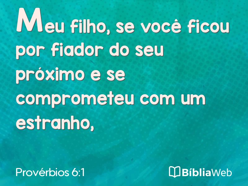 Provérbios 6:1 em imagem para compartilhar
