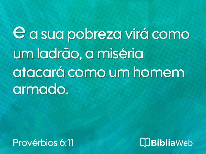 Provérbios 6:11 em imagem para compartilhar