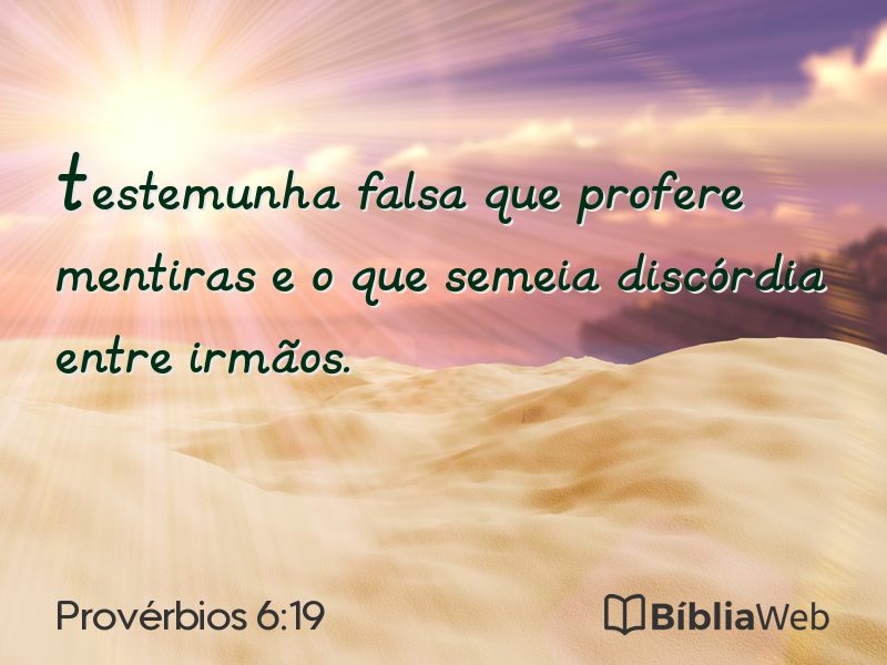 Provérbios 6:19 em imagem para compartilhar