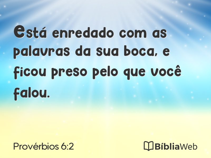 Provérbios 6:2 em imagem para compartilhar