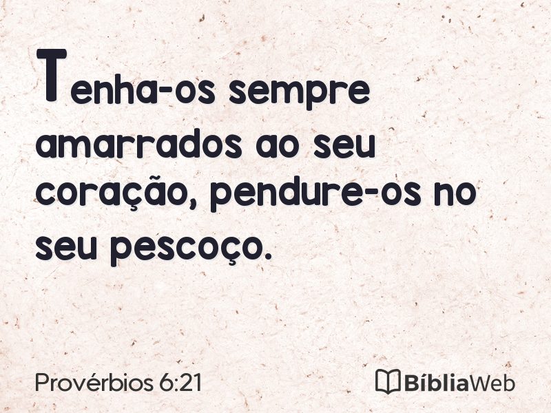 Provérbios 6:21 em imagem para compartilhar