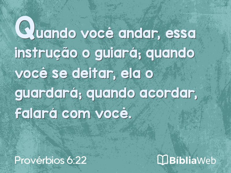 Provérbios 6:22 em imagem para compartilhar