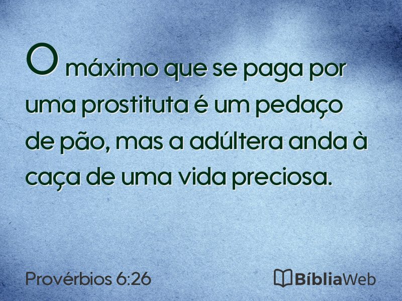 Provérbios 6:26 em imagem para compartilhar