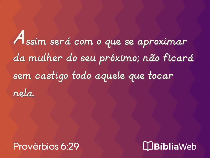 Provérbios 6:29 em imagem para compartilhar