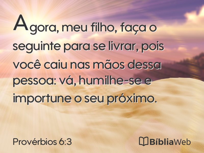 Provérbios 6:3 em imagem para compartilhar