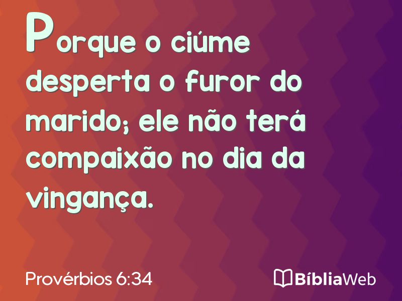 Provérbios 6:34 em imagem para compartilhar