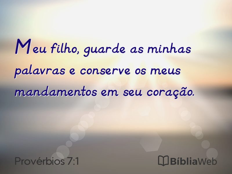 Provérbios 7:1 em imagem para compartilhar