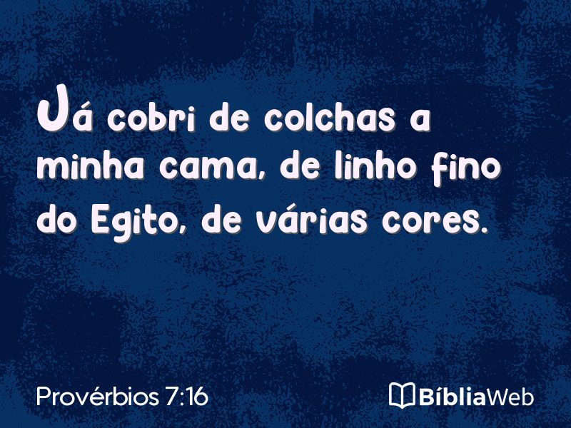 Provérbios 7:16 em imagem para compartilhar
