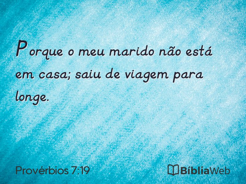 Provérbios 7:19 em imagem para compartilhar