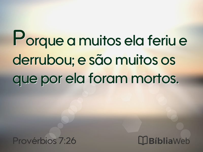 Provérbios 7:26 em imagem para compartilhar