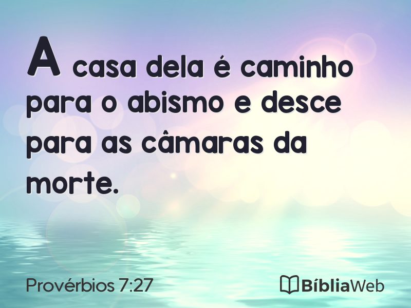 Provérbios 7:27 em imagem para compartilhar