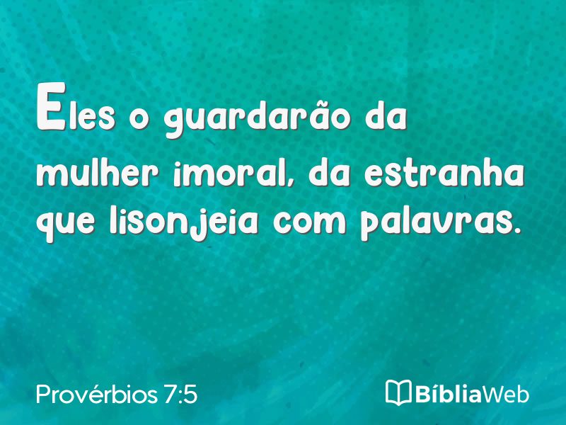 Provérbios 7:5 em imagem para compartilhar