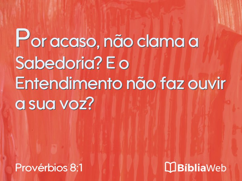 Provérbios 8:1 em imagem para compartilhar