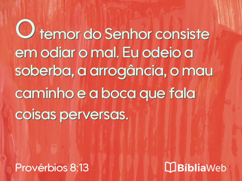 Provérbios 8:13 em imagem para compartilhar