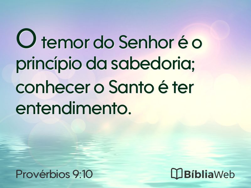 Provérbios 9:10 em imagem para compartilhar