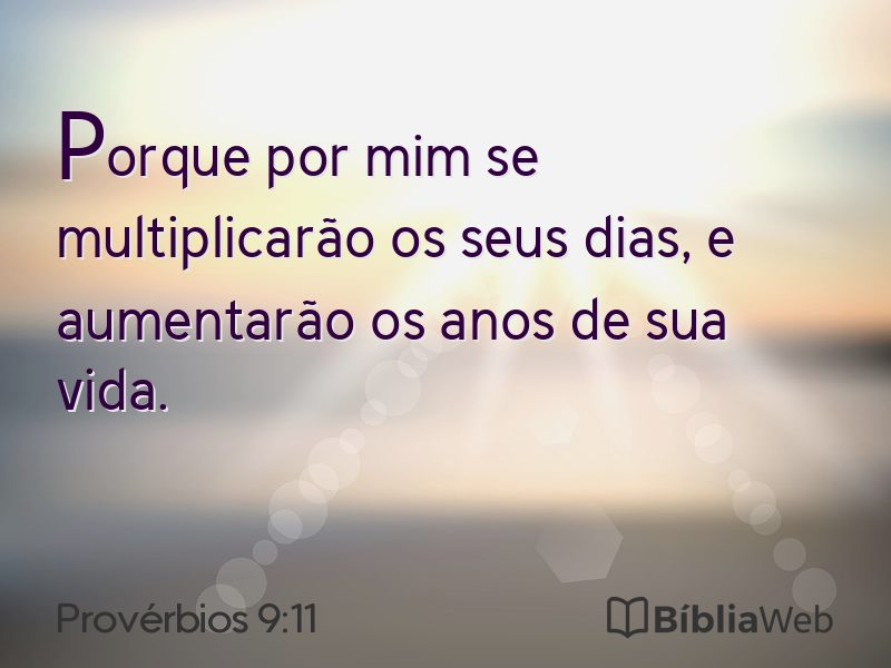 Provérbios 9:11 em imagem para compartilhar