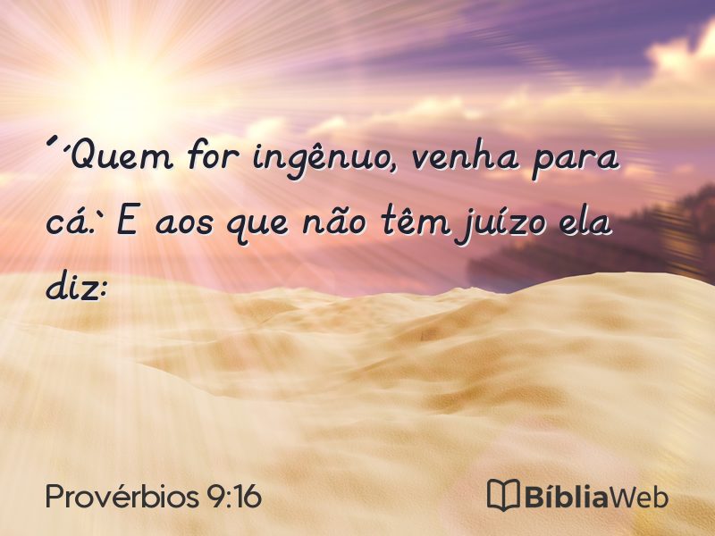 Provérbios 9:16 em imagem para compartilhar