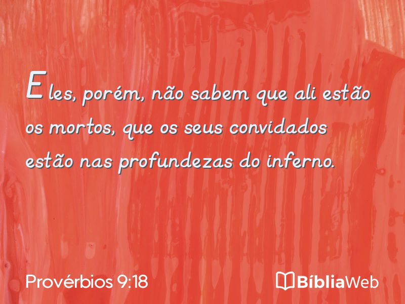 Provérbios 9:18 em imagem para compartilhar