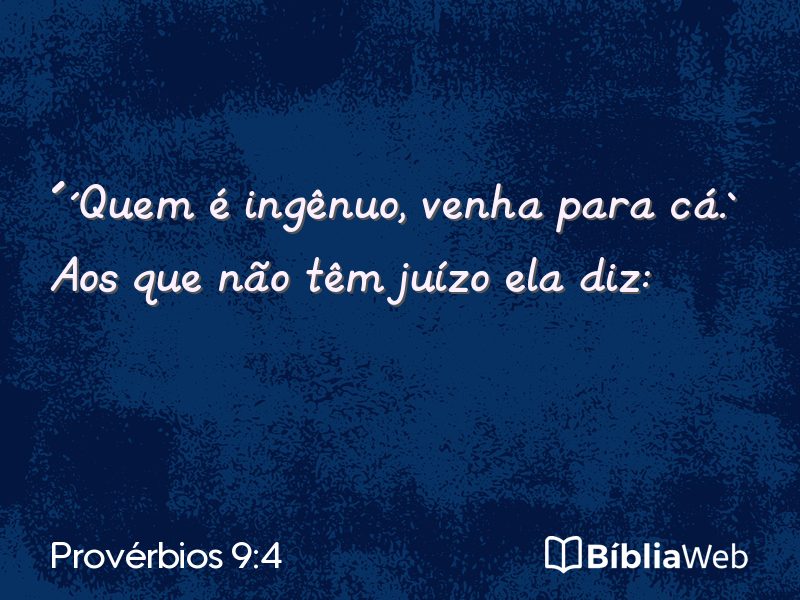 Provérbios 9:4 em imagem para compartilhar