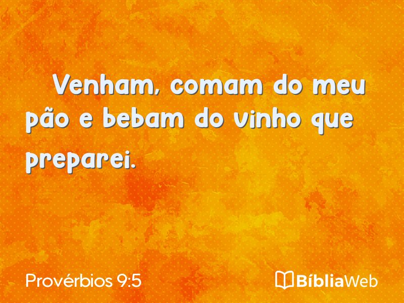 Provérbios 9:5 em imagem para compartilhar