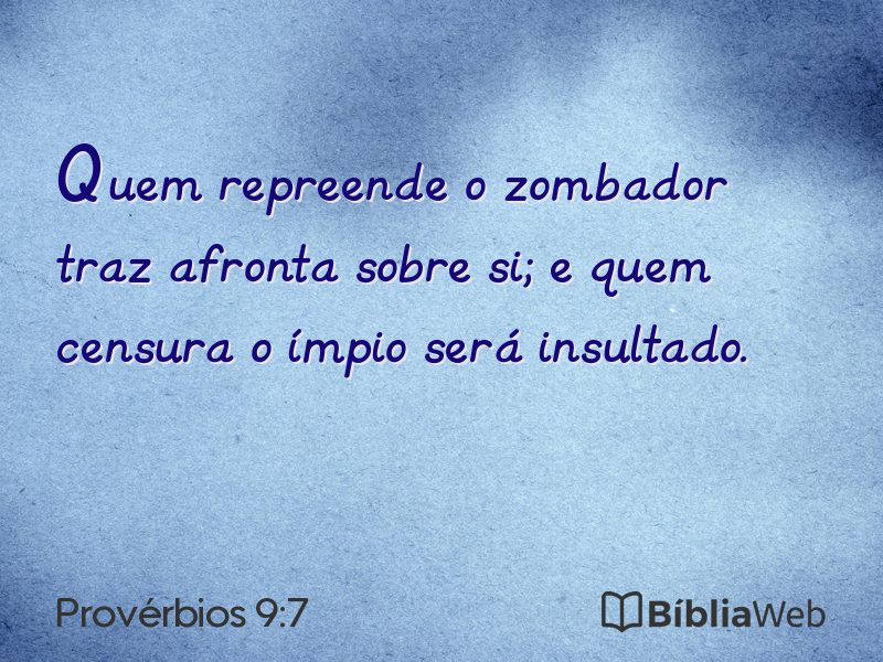 Provérbios 9:7 em imagem para compartilhar