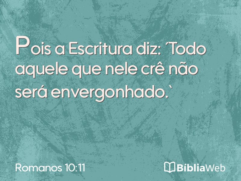 Romanos 10:11 em imagem para compartilhar