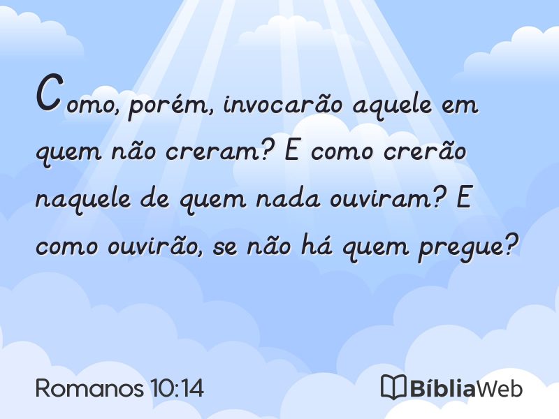 Romanos 10:14 em imagem para compartilhar