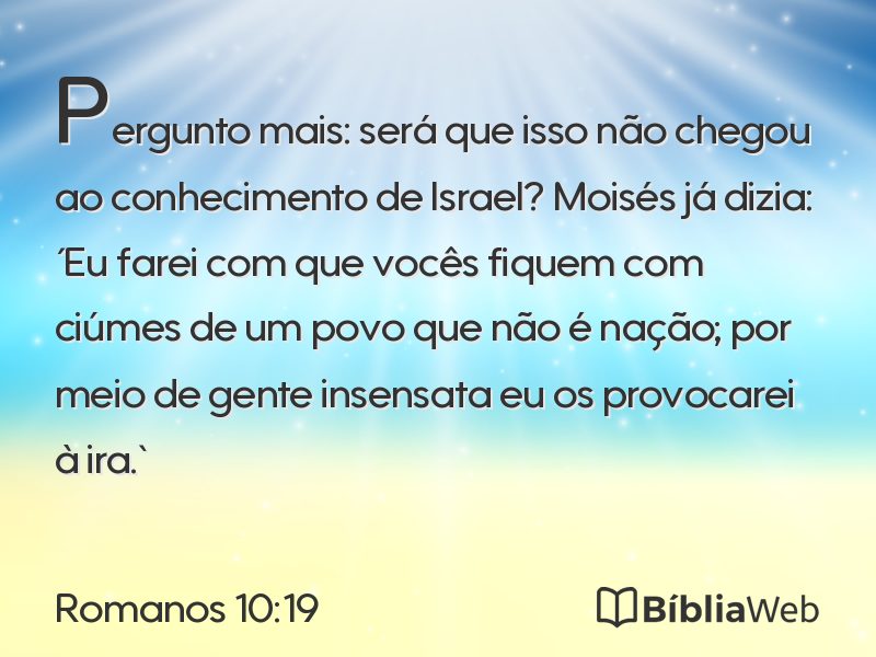 Romanos 10:19 em imagem para compartilhar