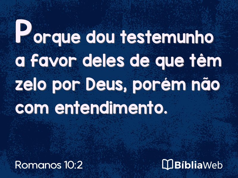 Romanos 10:2 em imagem para compartilhar