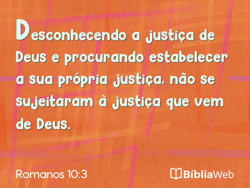 Romanos 10:3 em imagem para compartilhar