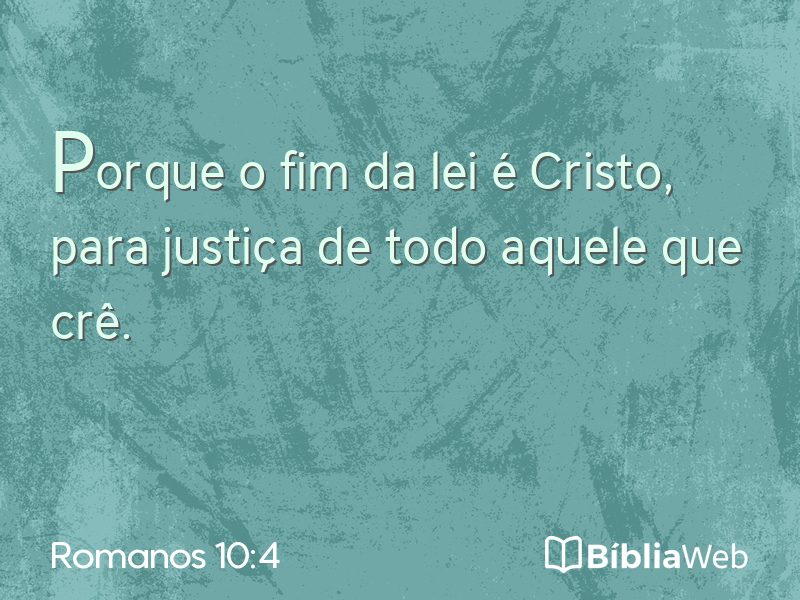Romanos 10:4 em imagem para compartilhar