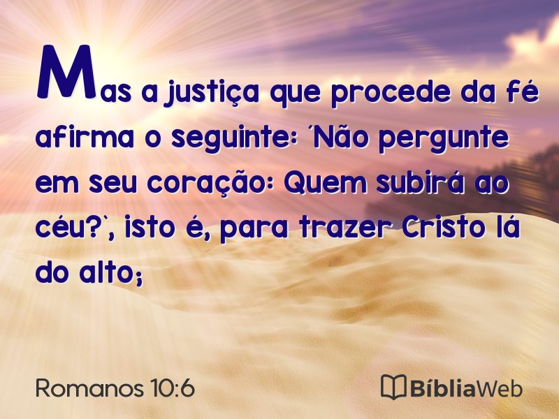 Romanos 10:6 em imagem para compartilhar
