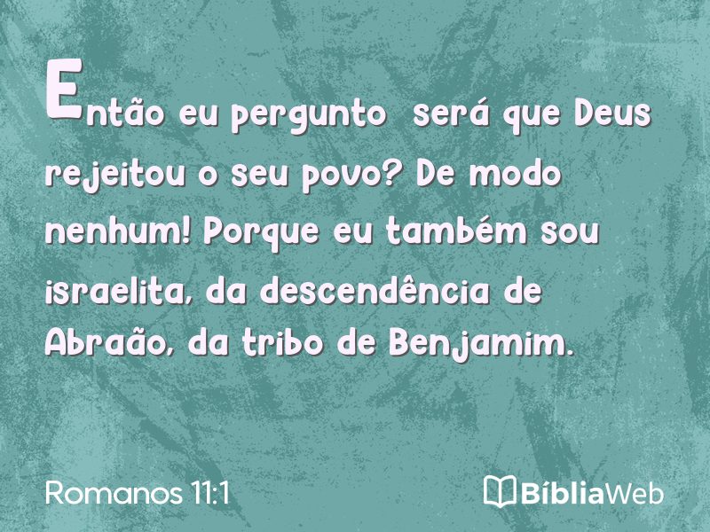 Romanos 11:1 em imagem para compartilhar