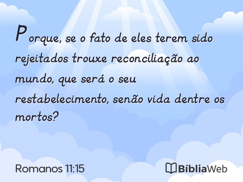 Romanos 11:15 em imagem para compartilhar