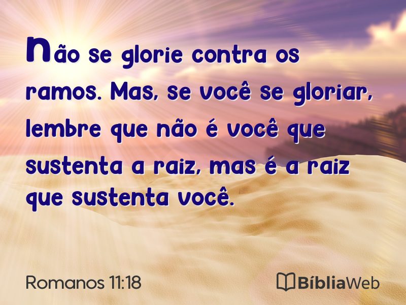 Romanos 11:18 em imagem para compartilhar