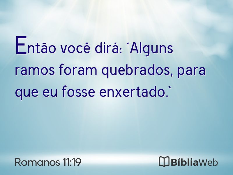 Romanos 11:19 em imagem para compartilhar