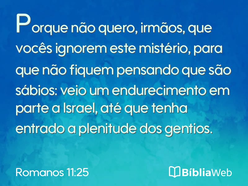 Romanos 11:25 em imagem para compartilhar