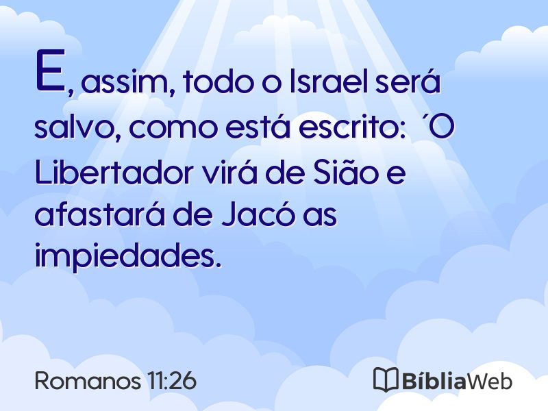 Romanos 11:26 em imagem para compartilhar