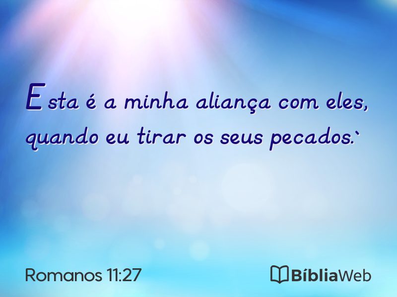 Romanos 11:27 em imagem para compartilhar
