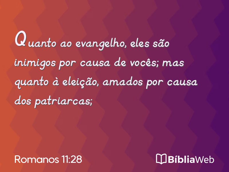 Romanos 11:28 em imagem para compartilhar