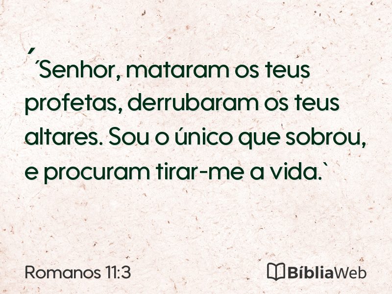Romanos 11:3 em imagem para compartilhar