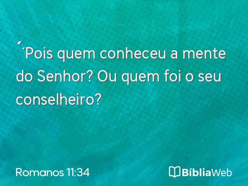 Romanos 11:34 em imagem para compartilhar
