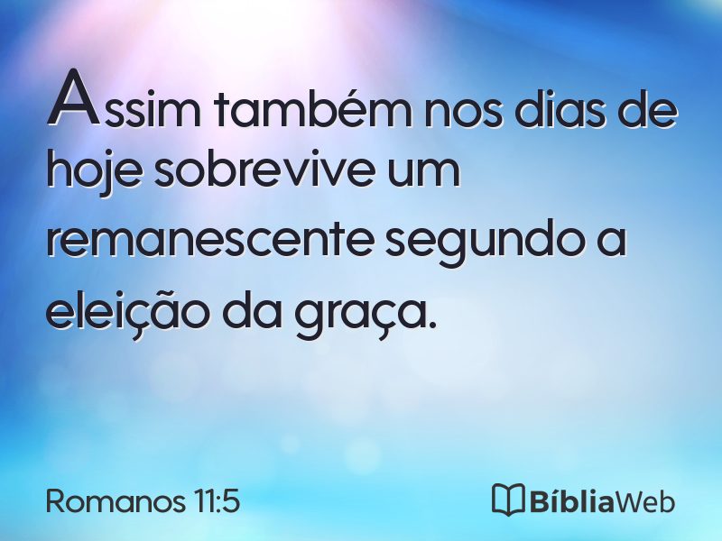 Romanos 11:5 em imagem para compartilhar