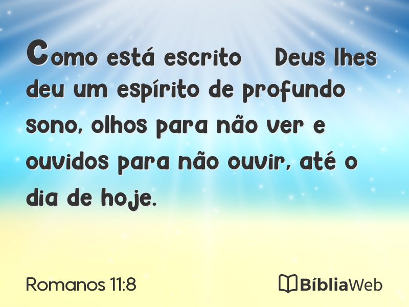 Romanos 11:8 em imagem para compartilhar