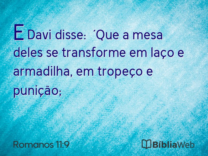 Romanos 11:9 em imagem para compartilhar