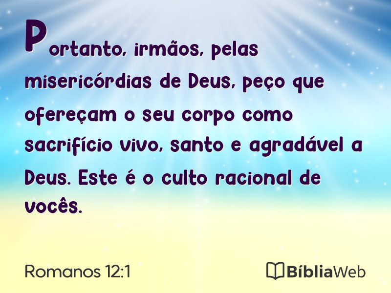 Romanos 12:1 em imagem para compartilhar