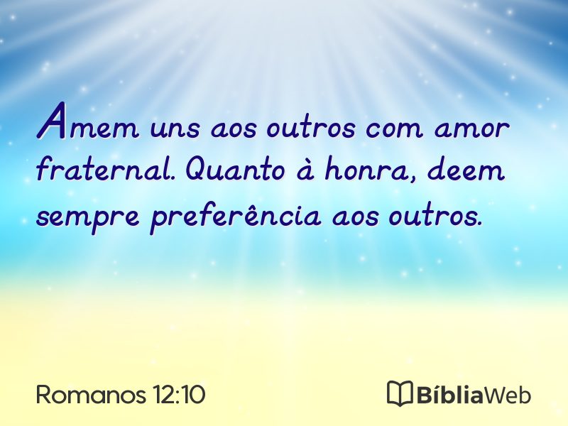 Romanos 12:10 em imagem para compartilhar